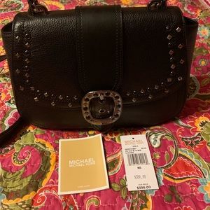 MK NWT VIOLA STUDDED CROSSBODY PURSE